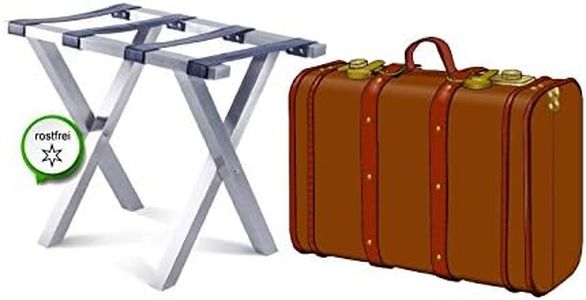 Kerafactum Design Edelstahl Kofferständer Gepäckständer Koffer Hocker - Profiqualität sehr elegant