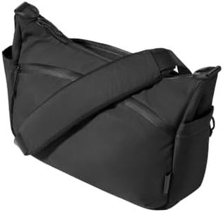ALPAKA Flight Satchel 11L Messenger Crossbody Bag for Men and Women, Commuting, Business Travel, Daily Carry, Fits 12.9 Inch Tablet, Weatherproof Axoflux 210D Ripstop Nylon, Black