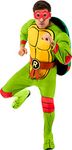 Rubie's Men's Teenage Mutant Ninja Turtles Deluxe Raphael Costume Jumpsuit, Shell, and Eye-Mask, As Shown, Large