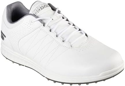 Skechers Men's Pivot Spikeless Golf Shoe, White/Gray, 11 Wide