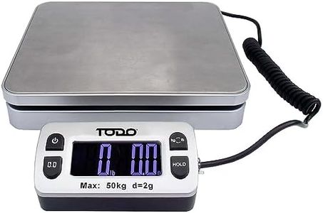 TODO 50Kg Digital Postal Scale Blue LCD Display Stainless Steel Post 2G Graduation