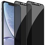 FlexGear Privacy Screen Protector for iPhone 11/ iPhone XR [Full Coverage] Tempered Glass (2-Pack)
