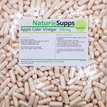 Natur Supps Apple Cider Vinegar Capsules 500mg - 365 Vegan Capsules - Premium Quality Supplement - Made in The UK