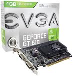 EVGA GeForce GT 610 1024MB GDDR3, Dual DVI, mini-HDMI Graphics Card 01G-P3-2616-KR