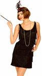 Forum Novelties Roaring 20's Flapper Dress and Headband, Black, X-Small/Small Costume