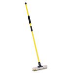 CHARLES BENTLEY BULLDOZER PRO Deck Scrub Recycled PET Castle Fill Bristles Telescopic Handle Scraper Made in Britain Outdoor Cleaning Patio Decking Garden Paths 28x8.4x132cm