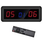 Jhering Electronic Scoreboards with Remote, Portable Score Keeper, Digital Scoreboard for Basketball Ping Pong Volleyball Sport (L Red/Blue/Red)