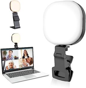 Aureday Selfie Light, LED High Power Clip-on Phone Light with Adjustable Stand, Dimmable Streaming Light for Computer/Laptop/Webcam/iPad, for Zoom Calls/Video Conference/Live Streaming