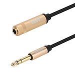 innov8 6.35mm 1/4 inch TRS Stereo Male to Female Audio Extension Cable for Mixing console, amps, home theatre systems 3m