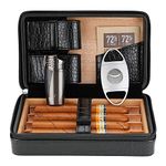 CiTree CHC-CRC Cigar Travel Humidor, Leather, Crocodile Pattern