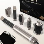 Air Styler 6 in 1, UKLISS Blower Brush 1000 W Hair Dryer, Curling Hair with Air, for Curly, Smoothed, Blow-Dried Hair