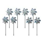 Bird Blinder Repellent PinWheels â€“ Sparkly Holographic Pin Wheel Spinners Scare off Birds and Pests (Set of 8)