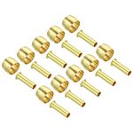 PATIKIL 6mm Tube OD Brass Compression Sleeves Ferrules, 20 Pack Brass Ferrule Brass Compression Insert Fitting Assortment Kit for Air Water Gas Pipe