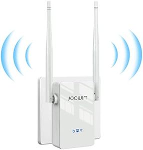 JOOWIN Repetidor WiFi, Amplificador WiFi 300Mbps 2,4 GHz Repetidor WiFi Largo Alcance Extensor de WiFi Señal para Casa con Modos Repetidor/Enrutador/Ap, Puerto Ethernet, 2 Antenas Externas, WPS