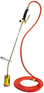 Gasbrenner Unkrautbrenner 58 KW + 5 Meter Schlauch + Adapter + Ständer Dachbrenner Unkrautvernichtung, Anzünder, Bitumenbahnen Brenner Abflammgerät für Unkraut SN0283