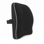 Grin Health Posture-Correcting Backrest Cushion for Office Chair | Mid-Spine Support for Upright Sitting | High-Density Memory Foam | Orthopedic Back Support for Back Pain Relief, Black