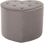 BIRDROCK HOME Heart Tufted Silver V