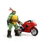 TMNT BST AXN + VEHICLE Raphael with Red Motorcycle