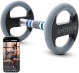 TeeterBell Multi-Grip Weight & Workout App - Dumbbell, Kettlebell & Medicine Ball All-in-one, Low-Impact Cardio and Toning for Functional Fitness (10lb TeeterBell)