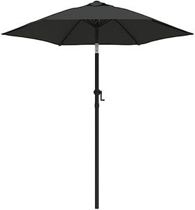 vidaXL Parasol Aluminium Tilt Canopy Garden Backyard Sun Shade Outdoor Market Umbrella Anthracite 200x211cm