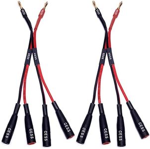 CESS-057x2 Banana Plugs Splitter, Power Supply Banana Splitter, 2 Pack