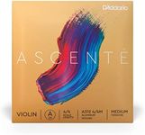 D'Addario Ascente Violin Strings - Violin Strings with Ball Ends, Synthetic Core - A312 4/4M - A String - 4/4 Scale - Medium Tension