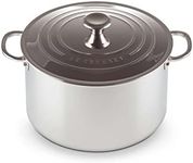 Le Creuset 3-Ply Plus Stainless Steel 28cm Stock Pot with Lid, 96604828000000, Silver