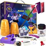 Japace 75+ Magic Kit & Science Kits for Kids, Magic Tricks & Science Experiments STEM Chemistry Sets, Christmas Birthday Gift Ideas for Kids, Educational Toys for Boys & Girls