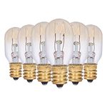 Simba Lighting T6.5 15W Replacement Bulb (6 Pack) for Himalayan Salt Rock and Basket, Plug in Aromatic Wax Warmer, Night Light, Mini Tube Shape, 120V, E12 Candelabra Base, Dimmable, 2700K Warm White