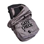 J.L. Childress DELUXE Gate Check Bag for Car Seats - Premium Heavy-Duty Durable Air Travel Bag, Backpack Straps - Fits Convertible Car Seats, Infant carriers and Booster Seats, Grey