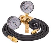 CGA580 Argon CO2 Regulators, Argon Gauges Gas Welding Regulator Compatible with Mig Tig Miller Lincoln Weld 0-4500PSI / 0-10BAR - CO2 Argon Regulator with 6.6Ft Hose