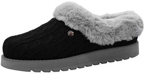 Skechers Women's Keepsakes - Ice Angel Low Top Slippers, Grey Charcoal, 6 UK