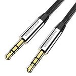 UNBREAKcable 3.5mm AUX Cable, 6.6ft/2m - [Flexible Nylon Braided] Audio Cable Auxiliary Cable, Copper Shell, compatible with Car/Home Stereos, Apple iPhone iPad, Mp3, Mp4, Computer & More - Black