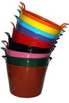 Srendi® 5 x 42 Litre Flexi Tub Storage Container Bucket Garden Laundry Durable Colours