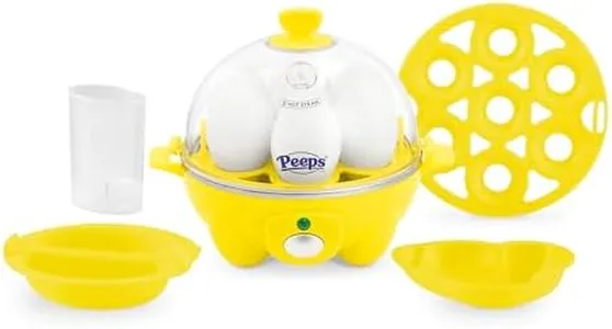 PEEPS x Dash Chick Rapid Egg Cooker: 7 Egg Capacity Electric Egg Cooker for Hard Boiled Eggs, Poached Eggs, Scrambled Eggs, or Omelets with Auto Shut off Feature - Yellow