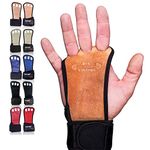 Gymnastics Grips - Gloves for Crossfit - Workout Gloves with Wrist Support - Weight Lifting Gloves from Natural Leather - Gym Gloves for Cross Training - Hand Grips for Fitness- Fits Men and Women