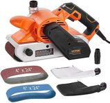 VEVOR 10AMP Belt Sander, 4" x 24" Belt Sanders for Woodworking with 6 Speeds 274-480 m/min, Powerful Sander Machine with 2 in 1 Vacuum Adapter, 2 Dust Bags, 2 Sanding Belts