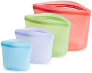 Stasher Premium Silicone Reusable Food Storage Bags, 4-Pack, Multi | Multi-Use Food Storage Bags, Lunch Bag, Travel Containers | BPA Free, Leak-free, Dishwasher-Safe, Eco-friendly