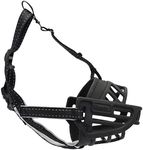 Coastal Pet Soft Basket Muzzle - Custom-Fit for Comfort - Indoor & Outdoor Dog Accessory - Adjustable Strap - Flexible Silicone - Allows Panting & Drinking - Black, 02