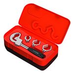 Multifunctional Faucet Wrench, Sink Wrench Bathroom Wrench Pipe Wrench Set, Universal Adjustable Wrench Set Wide Opening Spanner with Replacement Heads, Repair Tool for Toilet Bathroom Kitchen