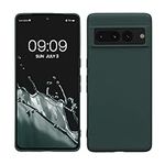 kwmobile Case Compatible with Google Pixel 7 Pro Case - Soft Slim Protective TPU Silicone Cover - Moss Green