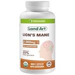 Certified Organic Lion's Mane - Cognition & Memory - 120 capsules - 2000mg- Fruiting Body - Multiple Extraction - Over 25% Beta-glucans - Made in Canada