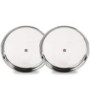 URBAN KRAFT Stainless Steel Plate/Heavy Guage Steel Dinner Plates Set of 2 / High Grade Steel Plates for Lunch/Dinner with Mirror Finish, Bpa Free - Steel Thali Set (Pack of 2, 27.5 cm)