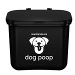 Recycling Rules Small Hanging Wastebasket for Dog Poop in Black for Smaller Dogs (< 25 lbs.)