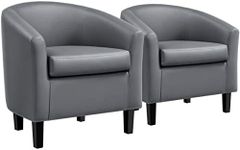 Yaheetech Barrel Chairs, Faux Leath