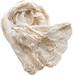 Honra Newborn Photography Prop Lace Wrap Baby Girl Posing Photoshoot Blanket (Ivory Cream A)