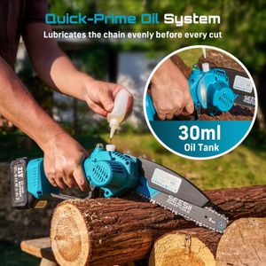 SEESII 8-Inch Cordless Chainsaw – Portable Electric Saw