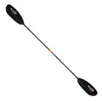 AQUA BOUND Sting Ray Carbon Kayak Paddle - Carbon Shaft/Carbon Blade, 2 Piece (Posi-Lok), Black, 260 cm