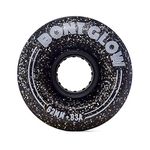 Bont Skates - Glow Light Up LED Quad Roller Skate Wheels - Recreational Street Outdoor Skating - 62x35mm 83A - Pack of 4 (Obsidian Black)
