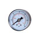 JIVTO Dry Pressure Gauge, 1-1/2" Dia,0-30 Psi,0-2 Bar, 1/8" BSPT Back Mount,Steel case, Brass Connection, PC Window